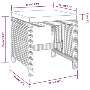 9-teilige Garten Essgruppe Poly Rattan Akazie Schwarz