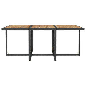 11-tlg. Garten Essgruppe Poly Rattan Schwarz