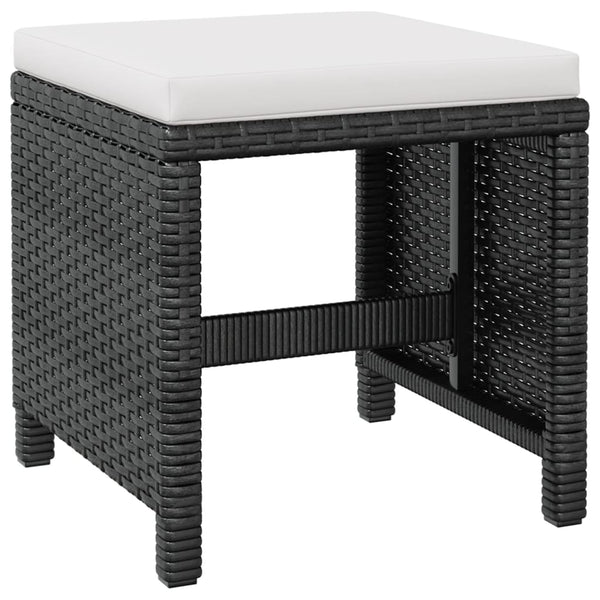 13-teilige Garten Essgruppe Poly Rattan Schwarz