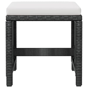 13-teilige Garten Essgruppe Poly Rattan Schwarz