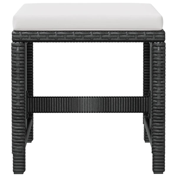 13-teilige Garten Essgruppe Poly Rattan Schwarz