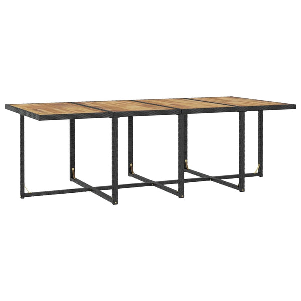13-teilige Garten Essgruppe Poly Rattan Schwarz