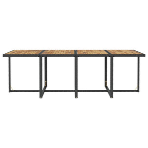 13-teilige Garten Essgruppe Poly Rattan Schwarz