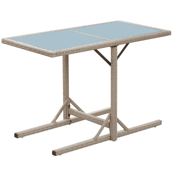 3-tlg. Rattan Bistro Set Beige mit Auflagen