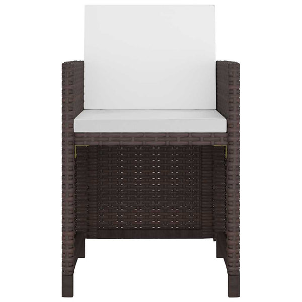 13-teilige Garten Essgruppe Poly Rattan Braun