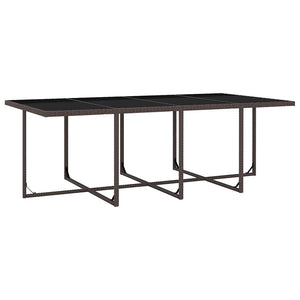 13-teilige Garten Essgruppe Poly Rattan Braun