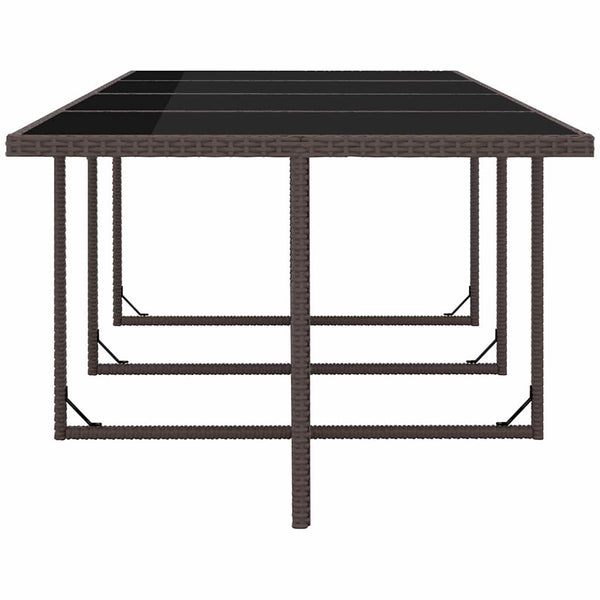 13-teilige Garten Essgruppe Poly Rattan Braun