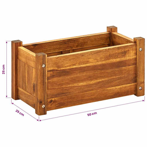 Akazienholz Hochbeet 50x25x25cm