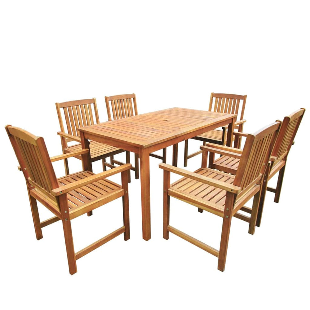 vidaXL 7-Piece Garden Dining Set Solid Acacia Wood