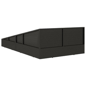 Schwarzes Gartenbett 110x200 cm Poly Rattan
