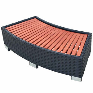 Spa-Einstiegsstufe aus Polyrattan, Schwarz