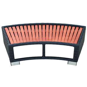 Spa-Einstiegsstufe aus Polyrattan, Schwarz