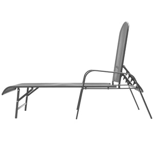 vidaXL Steel Sun Lounger Anthracite