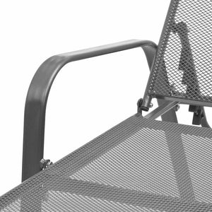 Sonnenliegen Set mit Tisch, Anthrazit