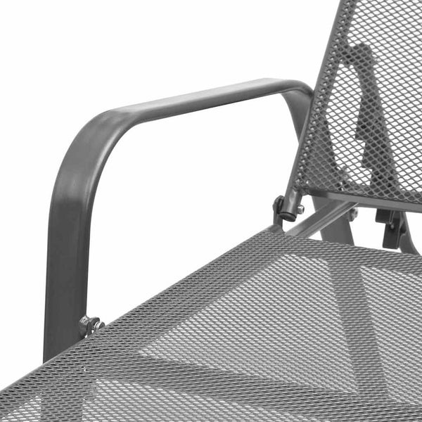 Sonnenliegen Set mit Tisch, Anthrazit