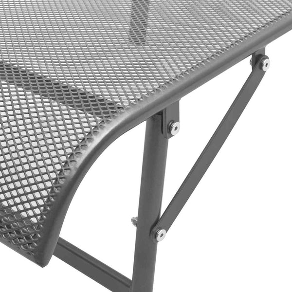 Sonnenliegen Set mit Tisch, Anthrazit