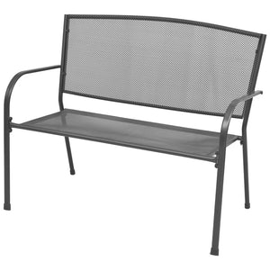 Anthrazit Gartenbank 108 cm Stahl