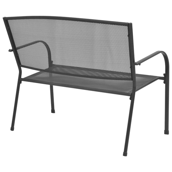 Anthrazit Gartenbank 108 cm Stahl