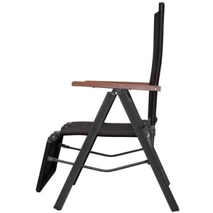Poly Rattan Liegestuhl Braun