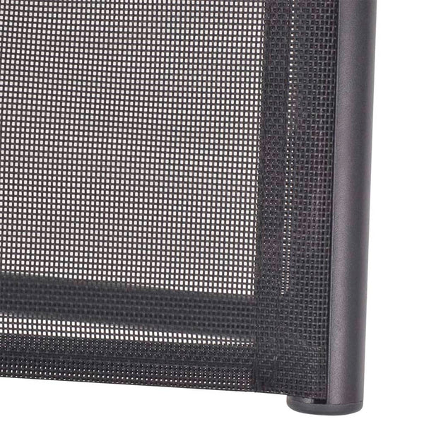 Aluminium Textilene Liegestuhl Schwarz