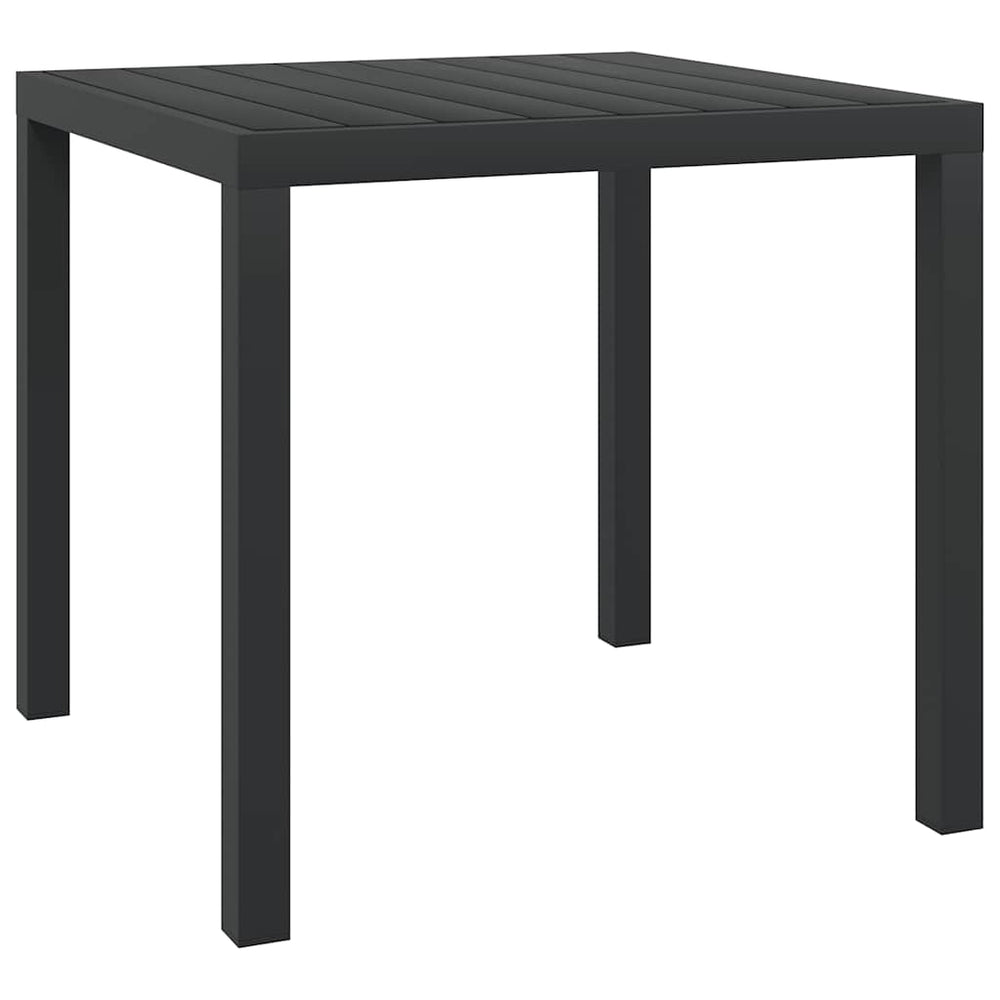 Schwarzer Gartentisch 80x80 cm