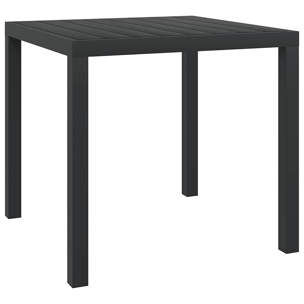 Schwarzer Gartentisch 80x80 cm