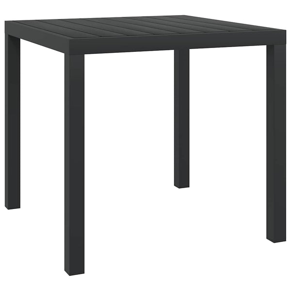 Schwarzer Gartentisch 80x80 cm