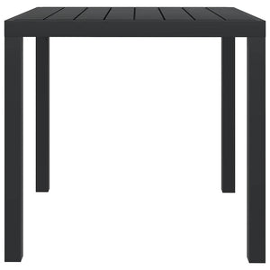 Schwarzer Gartentisch 80x80 cm