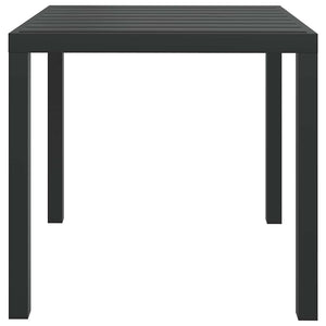 Schwarzer Gartentisch 80x80 cm