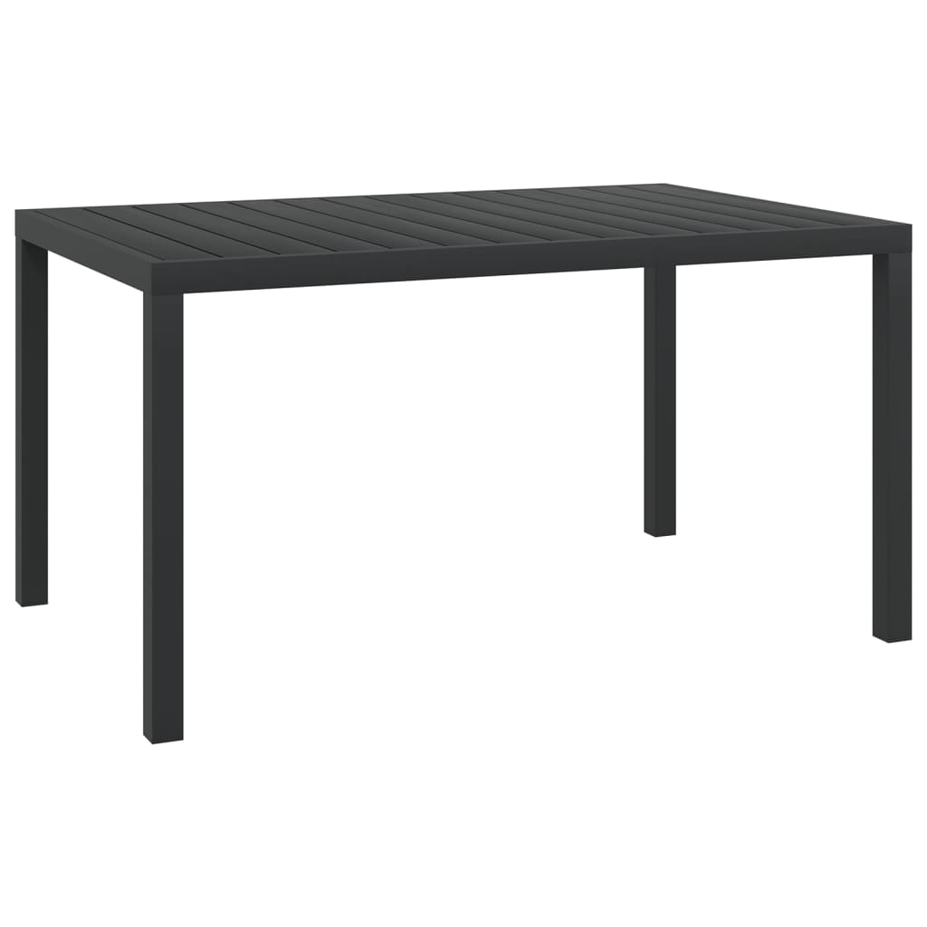 Schwarzer Gartentisch 150x90 cm