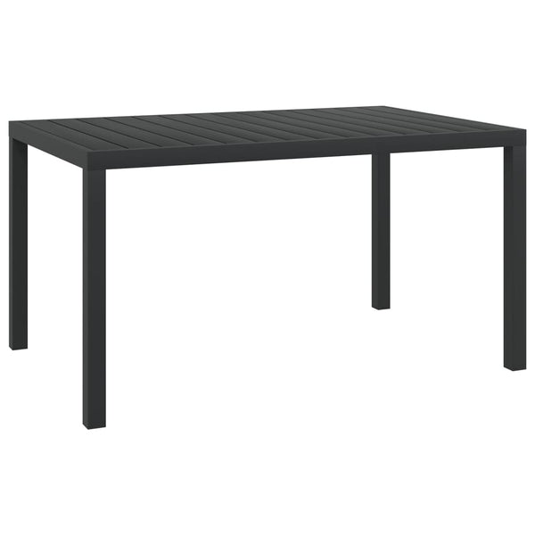 Schwarzer Gartentisch 150x90 cm