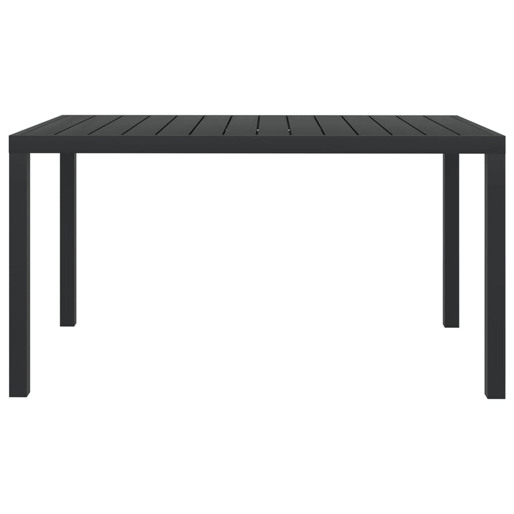 Schwarzer Gartentisch 150x90 cm