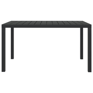 Schwarzer Gartentisch 150x90 cm