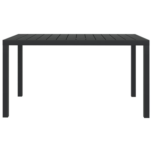Schwarzer Gartentisch 150x90 cm