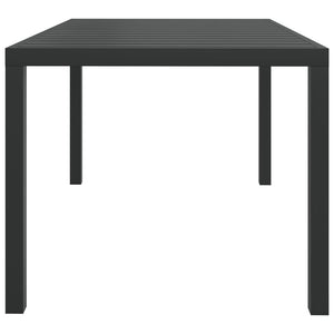Schwarzer Gartentisch 150x90 cm