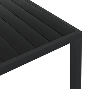 Schwarzer Gartentisch 150x90 cm