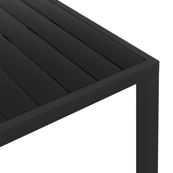Schwarzer Gartentisch 150x90 cm