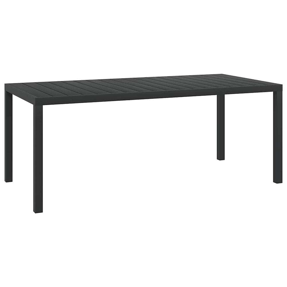 Schwarzer Gartentisch 185 cm WPC