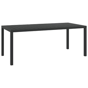 Schwarzer Gartentisch 185 cm WPC