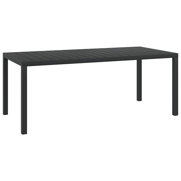 Schwarzer Gartentisch 185 cm WPC