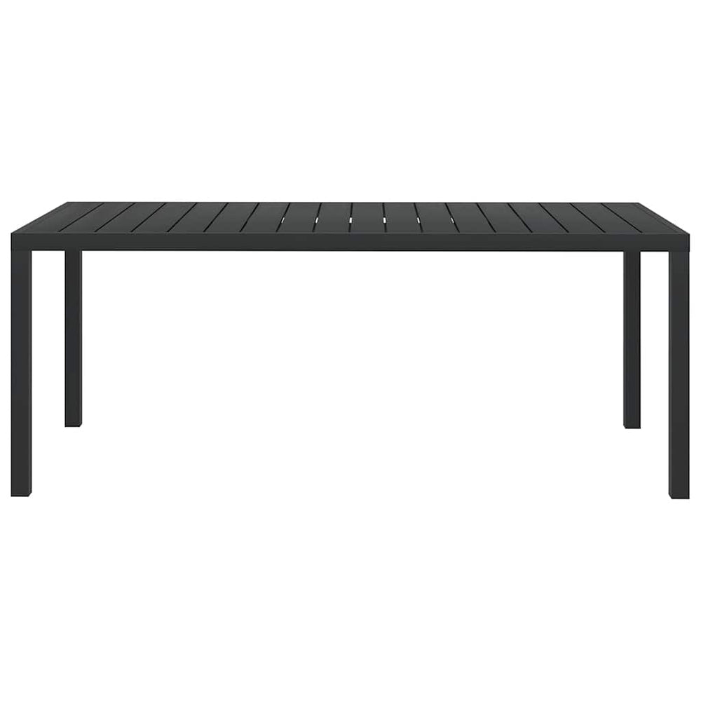 Schwarzer Gartentisch 185 cm WPC