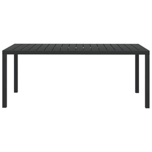 Schwarzer Gartentisch 185 cm WPC