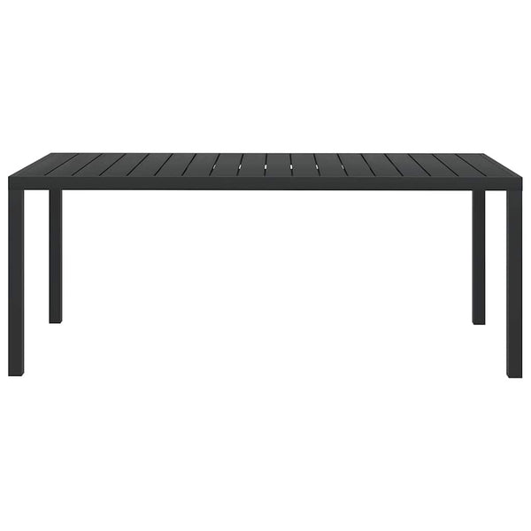 Schwarzer Gartentisch 185 cm WPC