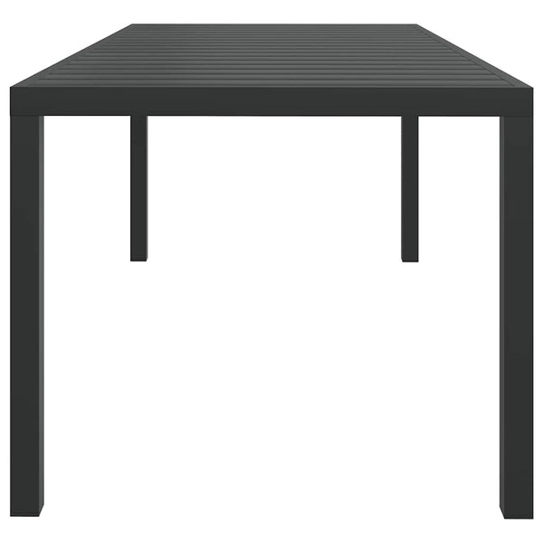 Schwarzer Gartentisch 185 cm WPC
