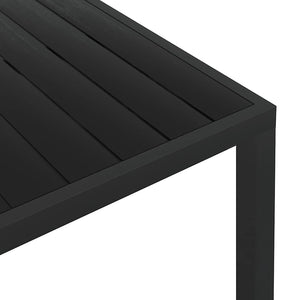 Schwarzer Gartentisch 185 cm WPC