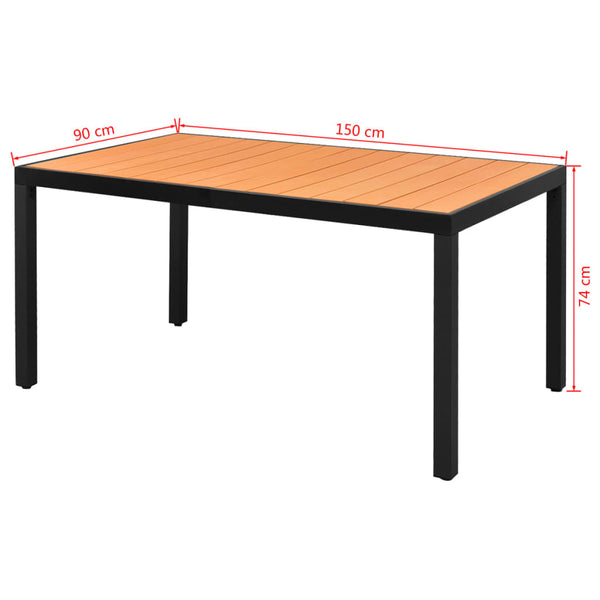 Gartentisch Braun 150x90 cm WPC