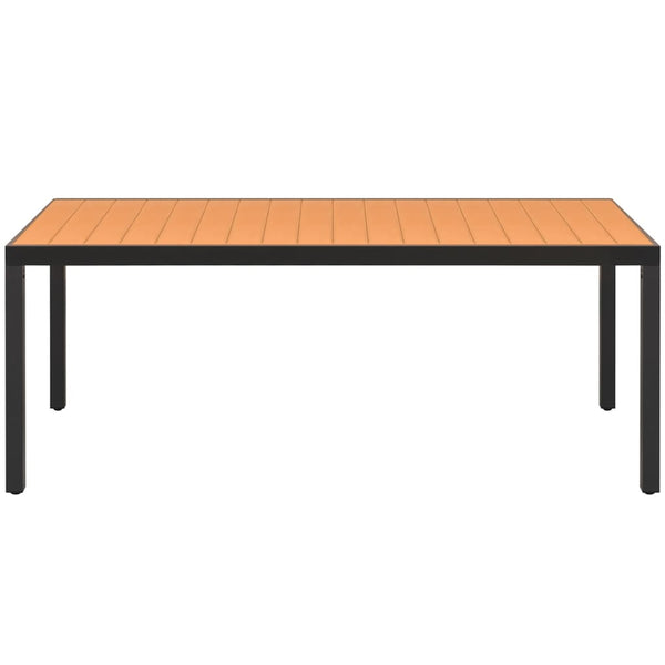Gartentisch Braun 185 cm WPC Aluminium