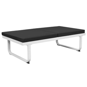 5-teiliges Garten Lounge Set Schwarz