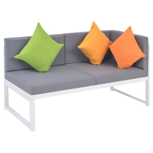 4-tlg. Garten Lounge Set Aluminium WPC
