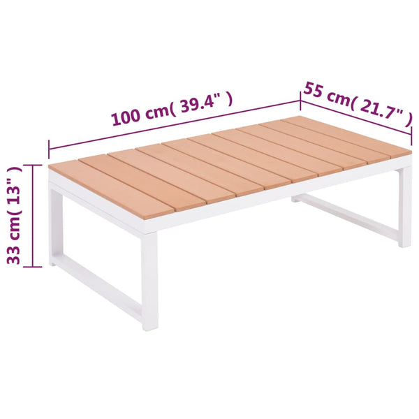4-tlg. Garten Lounge Set Aluminium WPC
